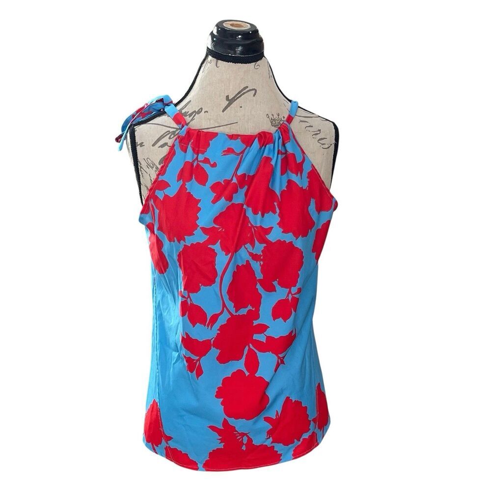 Womens Blouse Sz Small Halter Beach Vacation Resort Travel Tropical Pool Party - Picture 2 of 16